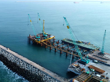 Kattupalli Port jetty construction