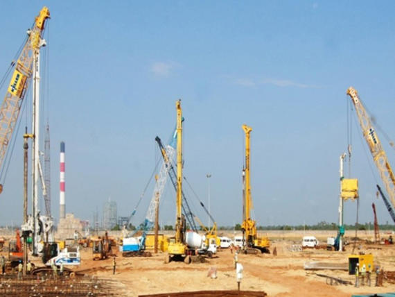 Keller working rigs at Krishnapatnam thermal plant 