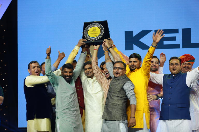 Keller India North team receiving award